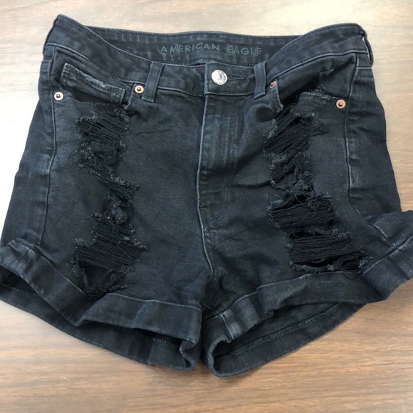 American Eagle Outfitters Pants - American Eagle black mom shorts